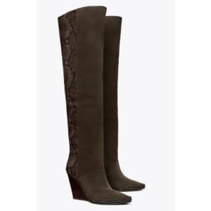 Tory Burch Women's Lila Heeled Leather Over-the-Knee Boots for $389