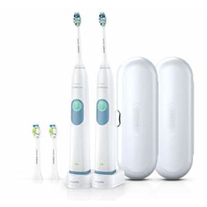 Philips Sonicare Plaque Control Plus Rechargeable Toothbrush HX6254/81 Twin Pack (2 Rechargeable for $250