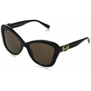 Coach HC8294 Women's Sunglasses Black/Dark Brown 57 for $55