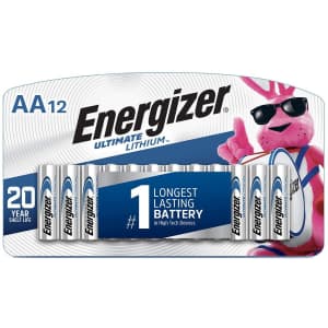 Energizer Ultimate Lithium AA Batteries 12-Pack for $15 via Sub & Save