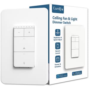 Esmlfe Smart Ceiling Fan Control and Dimmer Switch for $20 w/ Prime Esmlfe Smart Ceiling Fan Control and Dimmer Switch for $20 w/ Prime