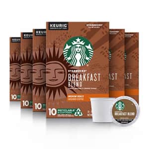 Starbucks Medium Roast K-Cup Coffee Pods Breakfast Blend for Keurig Brewers 6 boxes (60 pods total) for $41 Starbucks Medium Roast K-Cup Coffee Pods Breakfast Blend for Keurig Brewers 6 boxes (60 pods total) for $41