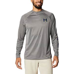 Columbia Men's CLG Terminal Tackle Long Sleeve Shirt, UM - Charcoal Heather, Small for $17