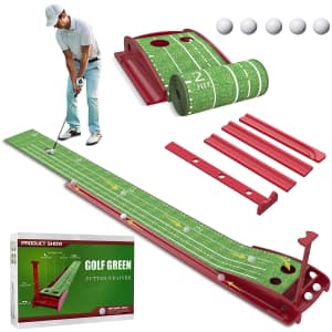 Sasrl Wooden Golf Putting Green Mat for $85