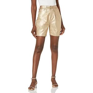 A|X ARMANI EXCHANGE Women's High Waisted Gold Mom Fit Denim Shorts, 30 for $92