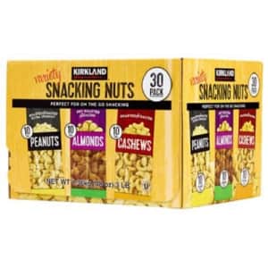 Kirkland Signature Variety Snacking Nuts 30-Pack for $20