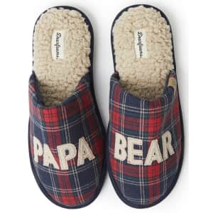 Dearfoams Men's Papa Bear Slippers for $5