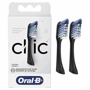 Oral-B Clic Toothbrush Replacement Brush Heads, Black, 2 Count for $16 Oral-B Clic Toothbrush Replacement Brush Heads, Black, 2 Count for $16