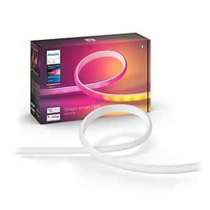 Philips Hue Bluetooth Gradient Ambiance Smart Lightstrip 2m/6ft Base Kit with Plug, (Muticolor for $123