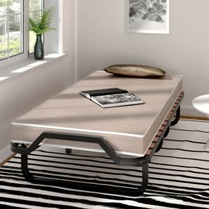 Costway Rollaway Folding Bed w/ Memory Foam Mattress for $203