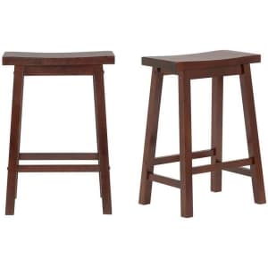 StyleWell 24" Solid Wood Saddle Counter Stool: 2-pack for $57 or 4-pack for $101 StyleWell 24" Solid Wood Saddle Counter Stool: 2-pack for $57 or 4-pack for $101