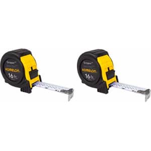 Komelon SM5416 Speed Mark Gripper Acrylic Coated Steel Blade Tape Measure 16-feet by 1-Inch, White for $30 Komelon SM5416 Speed Mark Gripper Acrylic Coated Steel Blade Tape Measure 16-feet by 1-Inch, White for $30