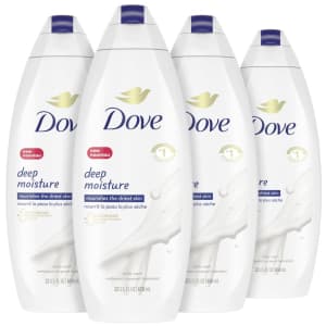 Dove 22-oz. Deep Moisture Body Wash 4-Pack for $15 via Sub & Save