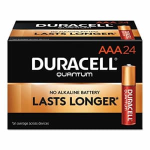 Duracell QU2400BKD Quantum Alkaline Batteries, AAA, 24/BX for $22