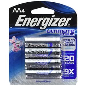 Energizer BF-W3DL-O4K4 Ultimate L91BP-4 Lithium AA Battery, 24 Batteries in Original Retail Packs for $47
