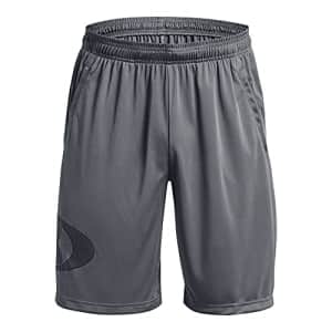 Under Armour Men's Tech Lockertag Shorts, Pitch Gray (012)/Black, Medium for $25