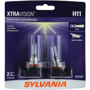 Osram Sylvania H11 XtraVision Halogen Headlight Bulb 2-Pack for $20