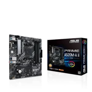ASUS Prime A520M-A II/CSM AMD AM4(3rd Gen Ryzen) microATX Commercial Motherboard(ECC Memory,M.2 for $83