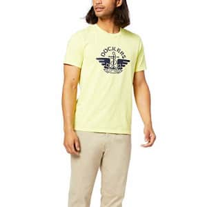 Dockers Men's Logo T-Shirt, Electric Yellow, X-Large for $10