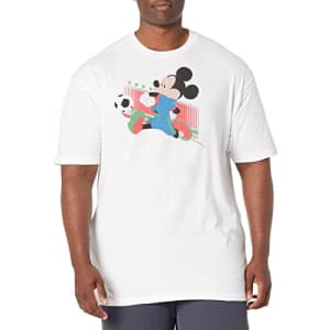 Disney Big & Tall Classic Mickey Italy Kick Men's Tops Short Sleeve Tee Shirt, White, XX-Large Tall for $16 Disney Big & Tall Classic Mickey Italy Kick Men's Tops Short Sleeve Tee Shirt, White, XX-Large Tall for $16
