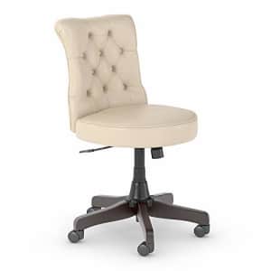 Bush Furniture Bush Business Furniture Arden Lane Mid Back Tufted Office Chair, Antique White Leather for $149