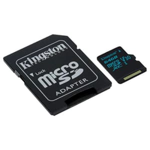 Kingston Canvas Go! 64GB MicroSDXC Memory Card for $17