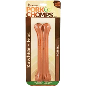 Pork Chomps Roasted 7" Rawhide-Free Pressed Bone for $2 Pork Chomps Roasted 7" Rawhide-Free Pressed Bone for $2