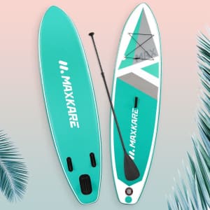 MaxKare Inflatable Stand-Up Paddle Board for $120 MaxKare Inflatable Stand-Up Paddle Board for $120