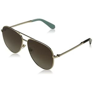 Kate Spade New York Women's Isla/G/S Aviator Sunglasses, Dark Havana, One Size for $51