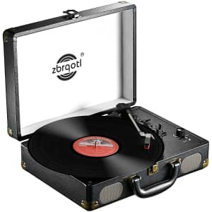 Zbrqotl Vintage Bluetooth Turntable for $41