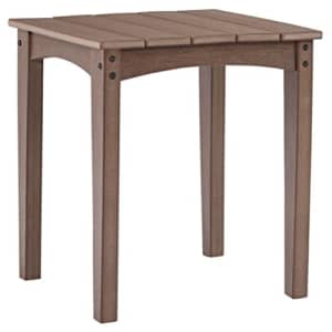 Signature Design by Ashley Emmeline Outdoor HDPE Patio End Table, Brown for $199 Signature Design by Ashley Emmeline Outdoor HDPE Patio End Table, Brown for $199