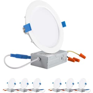 JJC 13W 6" LED Recessed Light 6-Pack w/ Junction Boxes for $19 JJC 13W 6" LED Recessed Light 6-Pack w/ Junction Boxes for $19