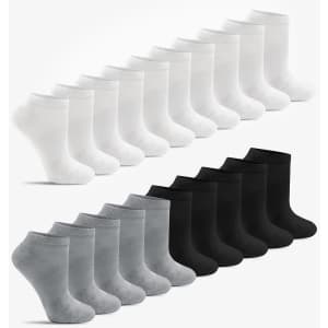 Warner's Women's Light & Easy Flat-Knit Low-Cut Socks 20-Pack for $10 Warner's Women's Light & Easy Flat-Knit Low-Cut Socks 20-Pack for $10