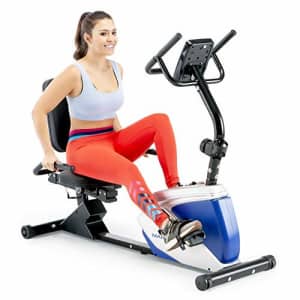 Marcy 8 Levels Magnetic Resistance Recumbent Exercise Bike with Adjustable Seat, 250-lb Capacity for $267