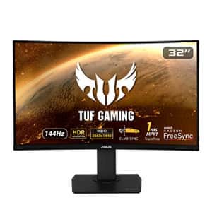 ASUS TUF Gaming 32" 2K HDR Curved Monitor (VG32VQ) - WQHD (2560 x 1440), 144Hz, 1ms, Extreme Low for $289