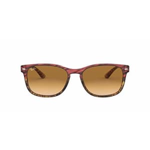 Ray-Ban RB2184 Square Sunglasses, Pink Gradient Beige Stripe/Brown Gradient, 57 mm for $198