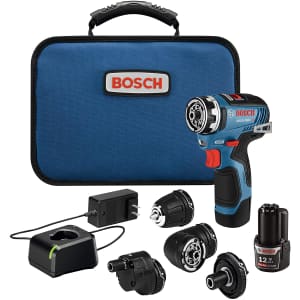 Bosch 12V Max. Brushless Flexiclick 5-In-1 Drill/Driver System for $199 Bosch 12V Max. Brushless Flexiclick 5-In-1 Drill/Driver System for $199
