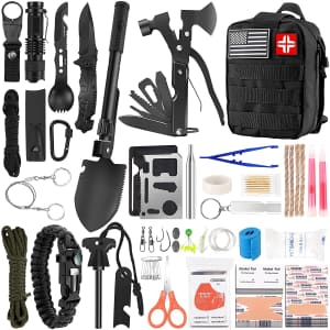 Luxmom 142-Pc. Emergency Survival & First Aid Kit for $39