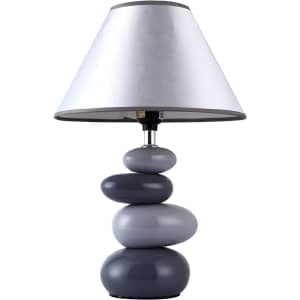 Simple Designs Shades of Gray Ceramic Stone Table Lamp for $18