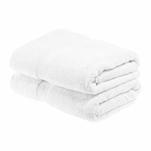 SUPERIOR Egyptian Cotton Solid Towel Set, 2PC Bath, White, 2 Count for $32