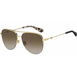 Kate Spade New York Women's Maisie/G/S Polarized Navigator Sunglasses, Havana, 60mm, 15mm for $80