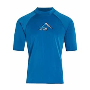 Kanu Surf Men's Mercury UPF 50+ Short Sleeve Sun Protective Rashguard Swim Shirt, Abacos Denim, for $20 Kanu Surf Men's Mercury UPF 50+ Short Sleeve Sun Protective Rashguard Swim Shirt, Abacos Denim, for $20