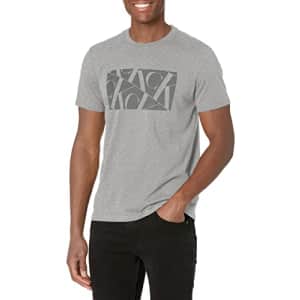 Calvin Klein Men's Multi Monogram Logo Box Crewneck T-Shirt, Heroic Grey Heather, XX-Large for $21