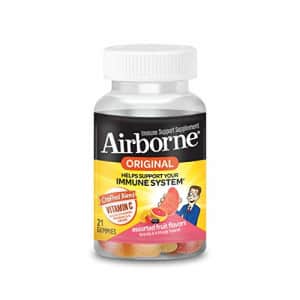 Vitamin C 750mg (per serving) - Airborne Assorted Fruit Flavored Gummies (21 count in a bottle), for $8