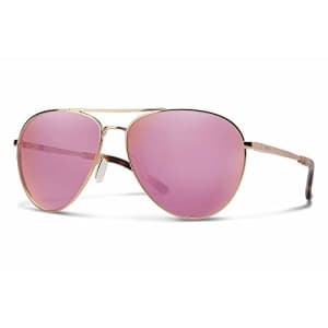 Smith Layback Sunglasses, Rose Gold/Pink Mirror, one Size for $84