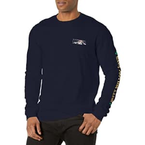 Quiksilver Men's Happy Hollow Days Long Sleeve Tee Shirt, Navy Blazer, Large for $11