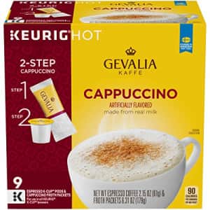 Gevalia Cappuccino Espresso K-Cup Coffee Pods (9 Pods and Froth Packets) for $33 Gevalia Cappuccino Espresso K-Cup Coffee Pods (9 Pods and Froth Packets) for $33