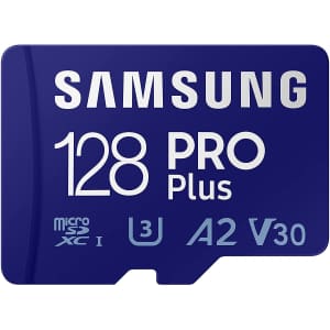 Samsung Pro Plus 128Gb Micro SD Memory Card w/ Adapter for $20