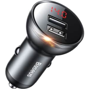 Baseus 24W USB Car Charger for $12