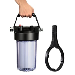 Kintim 4.5x10" RV Water Filter System with Portable Handle for $120